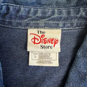 Rare Vintage Disney Store Winnie the Pooh Denim Vest Hunny Bees 90s Y2K‎ L thumbnail 2