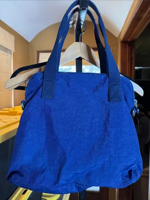 Kipling Pahneiro Ink Blue Nylon Handbag Tote Water Resistant Lightweight Bag thumbnail 6