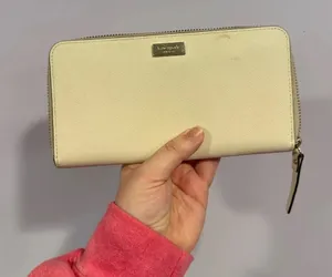 Kate Spade‎ cream bifold zipper wallet thumbnail 1