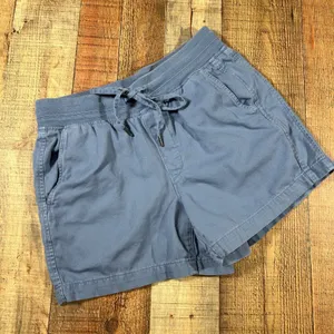 Orvis Small Blue Cotton Lyocell Drawstring Elastic Waist Cargo Shorts Small thumbnail 1