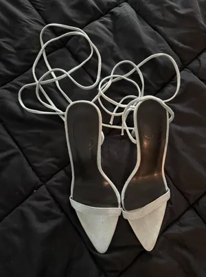 Women's Denim Pointed Toe Lace thumbnail 1