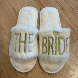 Bridal Slippers White Size 6 thumbnail 1