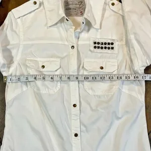 Seven For All Mankind Snap Button Up White Blouse Small thumbnail 9