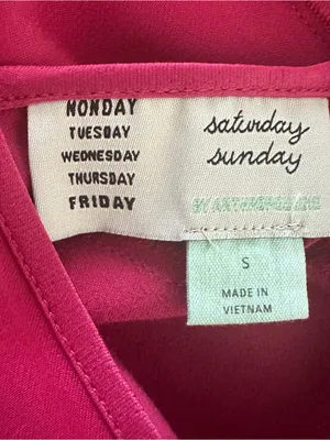 Anthropologie Saturday Sunday Women’s Small Berry Pink Midi Slip Dress thumbnail 5