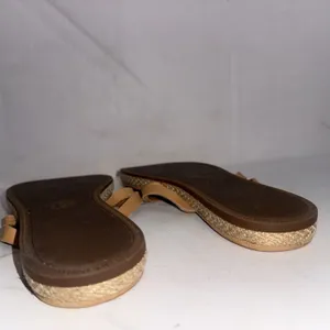 UGG Women's Brown Leather Espadrille Boho Annice Flat Thong Sandals Women's 8 thumbnail 14