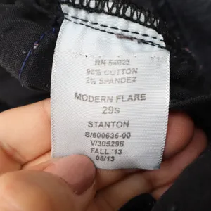 Gap 1969 Modern Flare Jeans Dark Wash Stanton Blue Denim 29s Fall 2013 thumbnail 4