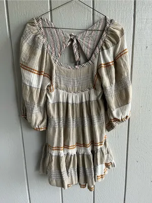 Free People Cosy Striped Mini Dress Co Size S thumbnail 1
