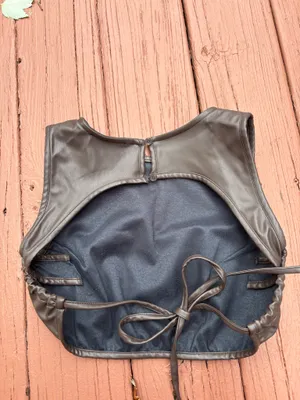 Motel brown leather cropped tank thumbnail 3