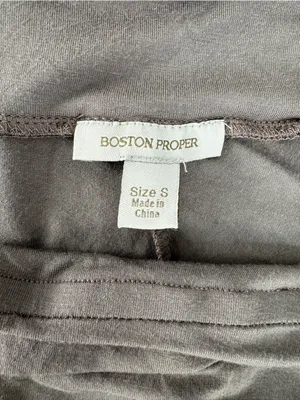 Boston Proper Wide-Leg Palazzo Pants clay gray color thumbnail 5