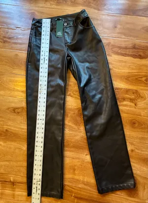 Wild Fable Dark Brown Faux Leather Pants Size 00 (14/28) New With Tags High Rise thumbnail 6