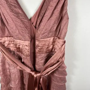 Adrianna‎ Papell Sleeveless Double V-Neck Shutter Pleat Tiered Midi Dress Size 8 thumbnail 13