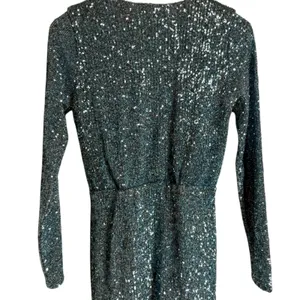 Show Me Your MuMu Party Hop Blue Sequined Long Sleeve Ruched Mini Dress Size M thumbnail 12