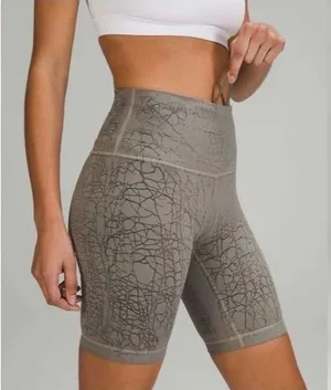 Lululemon Wunder Train High-Rise Short 8" Thread‎ Dye Rover Black thumbnail 1