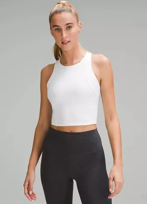 White Lululemon Wunder Train Racerback Tank Top thumbnail 1