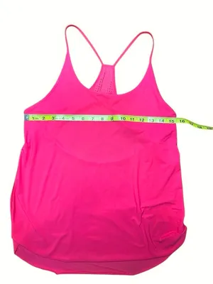 lululemon Stride To Tide Tank Top Womens Hot Pink Mesh Open Back thumbnail 10