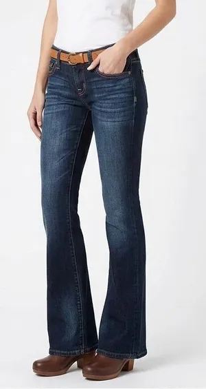 Lucky Brand Bootcut Jeans Womens 4/27 Blue Denim Cotton Stretch Zip Fly Low Rise thumbnail 1