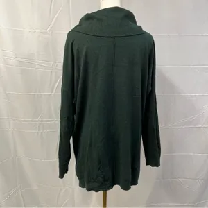 Vila Milano Cowl Neck Tunic oversized‎ sweater hunter green women’s medium thumbnail 11