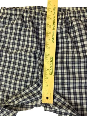Handmade Navy Plaid Pants Women's XS/Petite Small? Elastic Waist Hand Pockets Us thumbnail 11