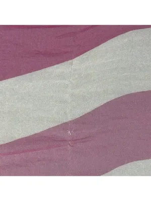 Vintage 70's Vera Neumann Vintage Pink, White, and Gray Striped Scarf thumbnail 11
