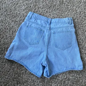 Princess Polly Light Blue Denim Shorts thumbnail 5