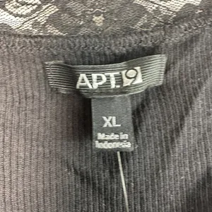 Apt. 9 Womens XL Black Ribbed Cotton Lace Trim V-Neck Tank Top NN12007 NWT thumbnail 3