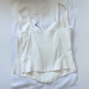 ZARA white corset top XS thumbnail 4