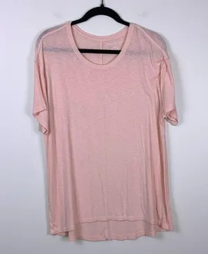 American Eagle Scoop Oversized Boyfriend Tee Shirt Peach Pink Womens Size Medium thumbnail 1
