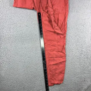 Social Standard Paperbag Waist Pants Women M Coral Red High Rise Boho Tencel‎ thumbnail 5