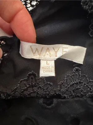 WAYF black eyelet mini dress thumbnail 3