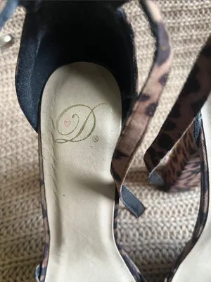 Dream Pairs Leopard Print Ankle-Strap Heels with Pink Floral Embroidery thumbnail 2