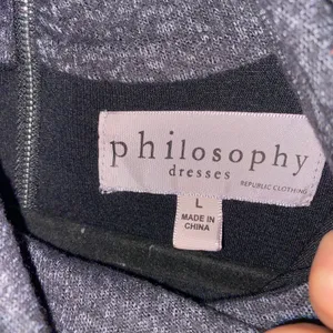 Philosophy Grey Space Dye Sleeveless Turtleneck Mini Dress Women's Size Large thumbnail 4