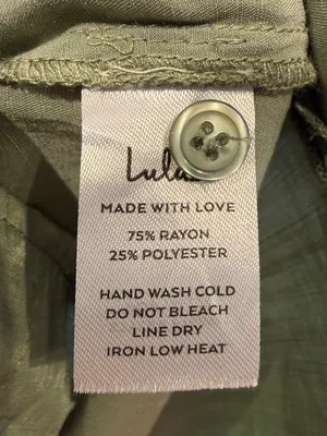 Lulu's Women’s Olive Button-Front Short Sleeve Collard Blouse Shirt Size Large thumbnail 5