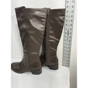 Womans Journee Collection Knee High Riding Boots 6.5 Brown Full Zip Heel NWOT thumbnail 4