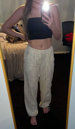 Linen like pants White Size undefined thumbnail 1