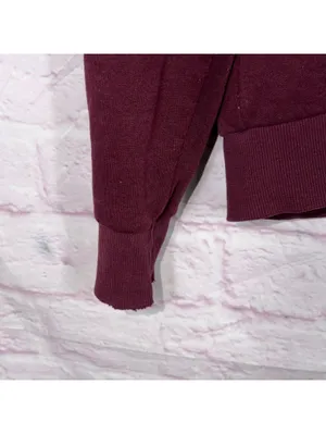 H&M Large Divided Basic Maroon Hoodie thumbnail 3