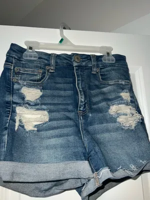 American Eagle Ripped Jean Shorts thumbnail 3