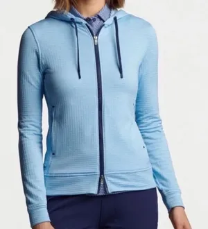 Peter Millar Sz M‎ French Teddy Hoodie Sweatshirt Full Zip Stretch Jacket thumbnail 1