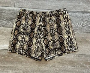 Shein Sz XL Snakeskin Print Pull On Shorts Adorable! thumbnail 1