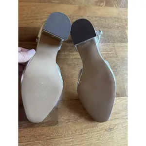LOFT Silver Metallic Heel Ankle Strap Block Size 7.5M Round Closed Toe NEW thumbnail 6