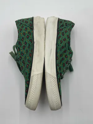 Esprit Vtg 90s Canvas Low Top Sneakers Green w/paisley AOP Print Women’s Sz 6 thumbnail 12