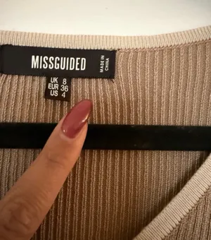 Brown Missguided 2 piece cardigan shorts set size small thumbnail 5