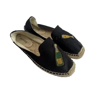 Soludos Cheers Champagne Bottle Espadrille Flats Black Beaded Slip On 6.5 thumbnail 13