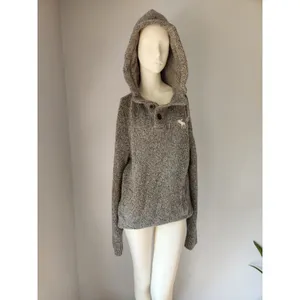 Soft! Abercrombie‎ & Fitch Knitted Wool Blend SWEATER Cable Hoodie Moose XXL thumbnail 15