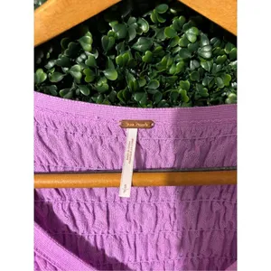 Free People Violet Tie Front Scrunchy Shrug Sz Small NWOT thumbnail 7