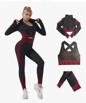 Amazon 3 Piece Gym Set Red and Black thumbnail 3