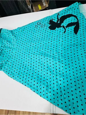 Disney torrid Teal Polka Dot Dress with Black Accents thumbnail 7
