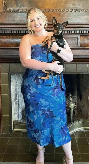 Boutique Dress Blue Size 14 thumbnail 1