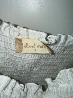 Altar'd State White Puff Sleeve Top thumbnail 3