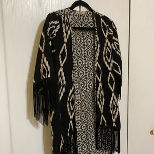 Fringe print cardigan thumbnail 3