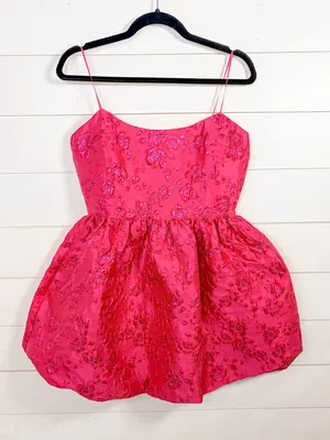NEW Amanda Uprichard Addison Fuchsia Bubble Mini Dress, Medium, MSRP $236 thumbnail 7